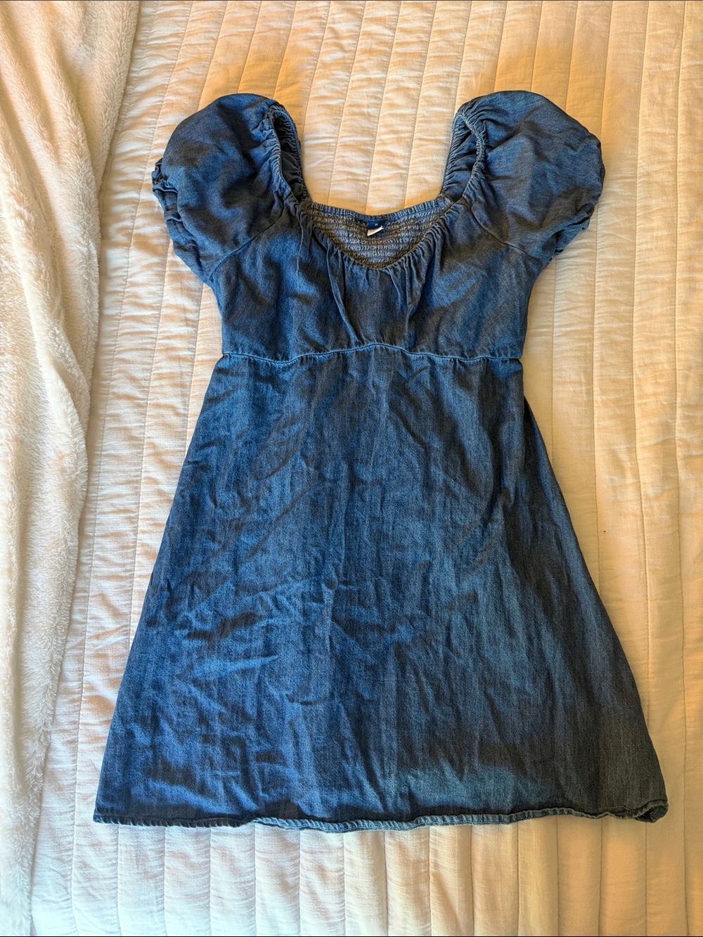 Old Navy Denim Puff Sleeve Dress